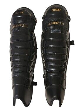 All-Star LP1 Pro-Comp 17" Umpire Leg Guards Black Baseball Softball Plate Gear